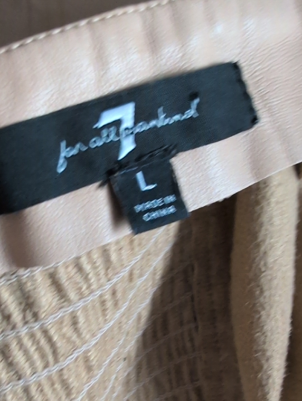 7 For All Mankind Vegan Leather Corse Crop Top Puff Long Sleeve Large - Picture 8 of 8